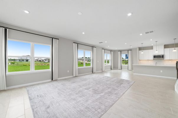 Empty room, Interior, Kitchen, Pendant Lights, Recessed Lighting
