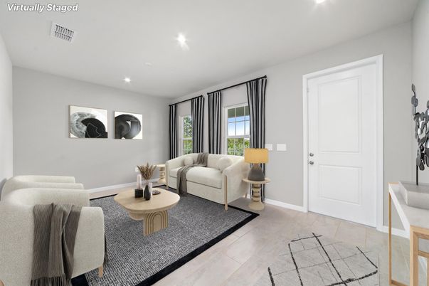 Interior, Living room, Recessed Lighting