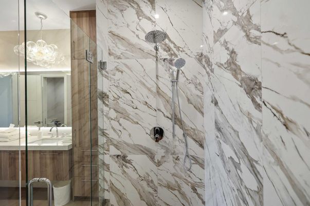 Bathroom, Interior, Marble Walls