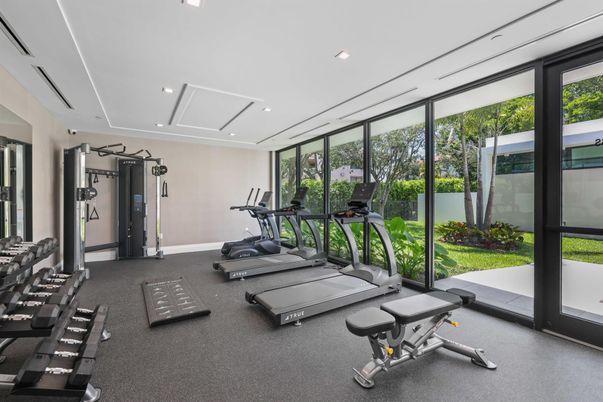Fitness Equipment, Gym, Interior, Recessed Lighting