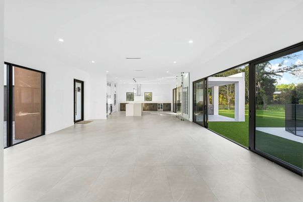 Empty room, Interior, Kitchen, Pendant Lights, Recessed Lighting