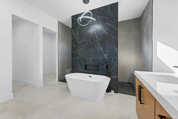 Bathroom, Free Standing Baths, Interior, Marble Walls