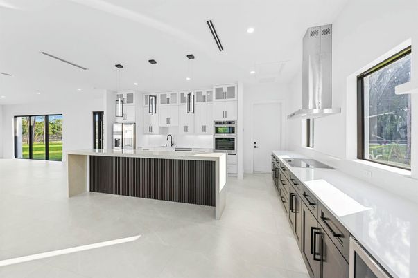 Interior, Kitchen, Pendant Lights, Recessed Lighting, Stainless Steel Appliances