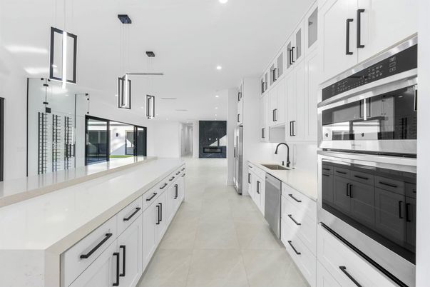 Interior, Kitchen, Pendant Lights, Recessed Lighting, Stainless Steel Appliances