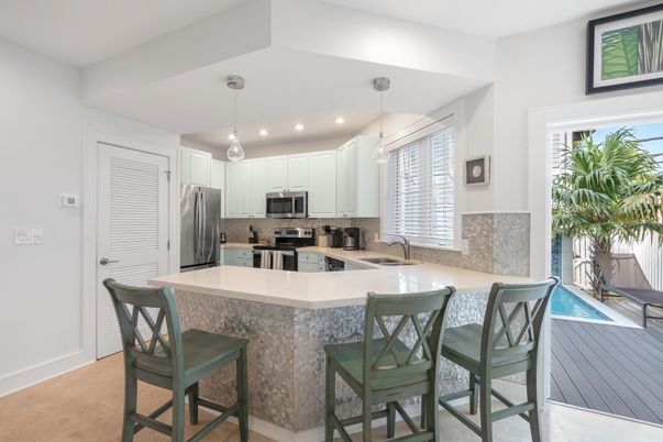 Interior, Kitchen, Pendant Lights, Recessed Lighting, Stainless Steel Appliances