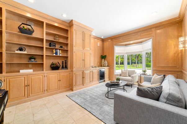 Interior, Living room, Recessed Lighting, Wooden Walls