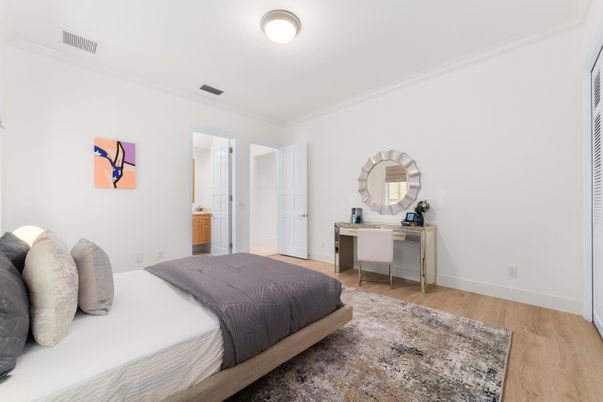 Bedroom, Home Office, Interior, Wood Texture Flooring