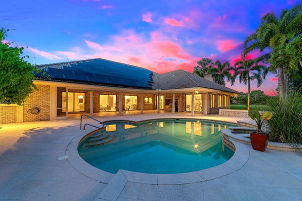 Exterior, Pool, Solar Panels
