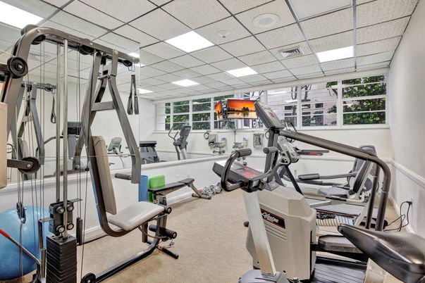 Fitness Equipment, Gym, Interior, Recessed Lighting
