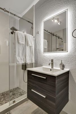 Bathroom, Glass Shower, Interior