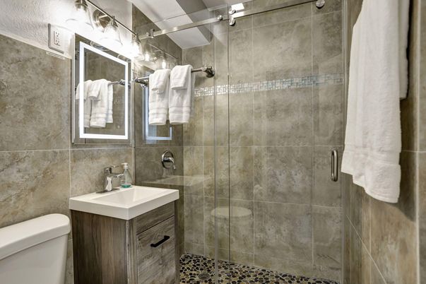 Bathroom, Glass Shower, Interior