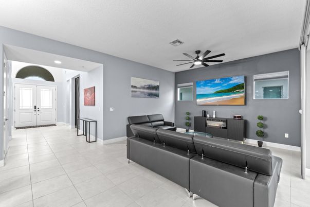 Interior, Living room, Recessed Lighting