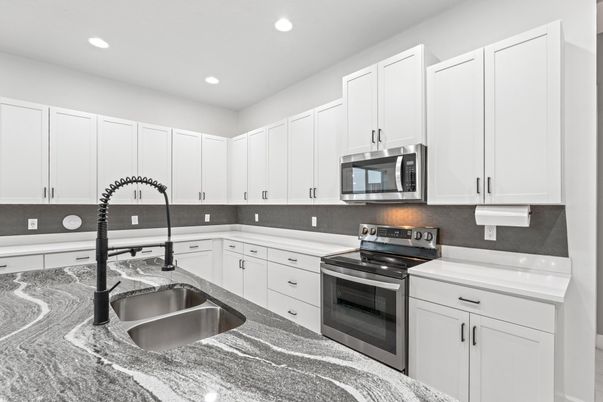 Interior, Kitchen, Recessed Lighting, Stainless Steel Appliances