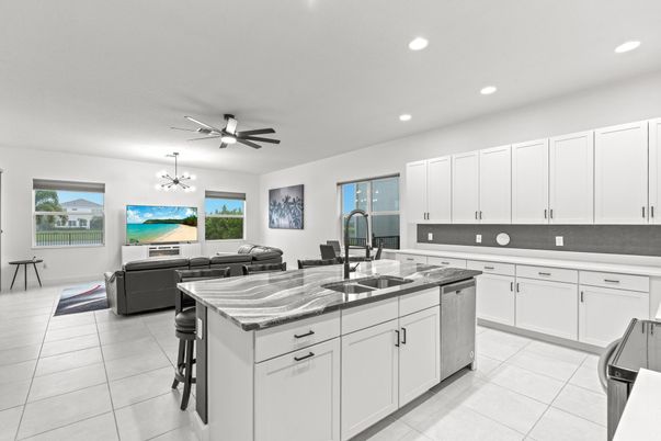 Interior, Kitchen, Living room, Recessed Lighting