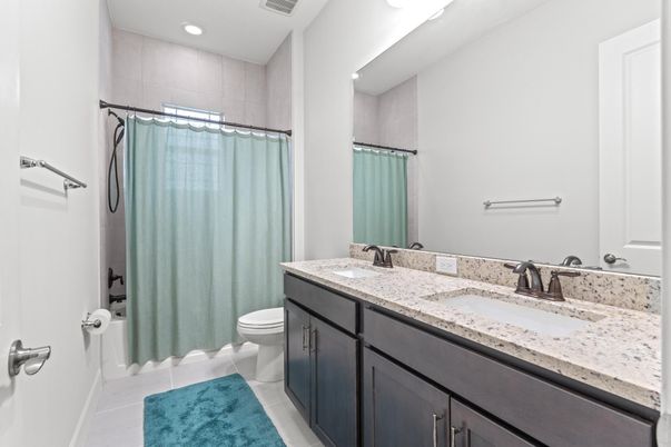 Bathroom, Dual Sink Vanities, Interior, Recessed Lighting