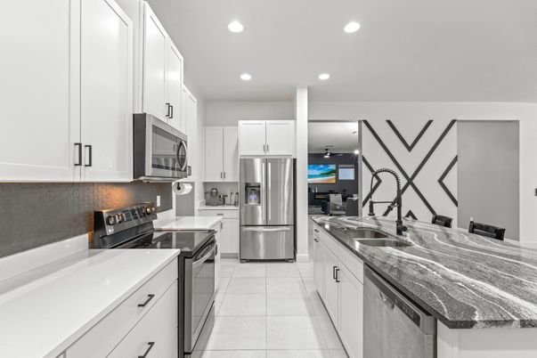 Interior, Kitchen, Recessed Lighting, Stainless Steel Appliances