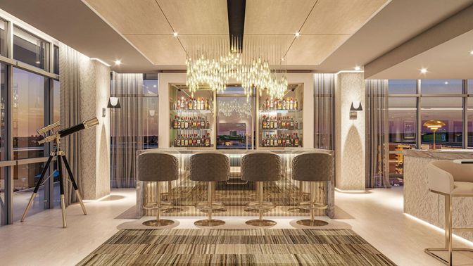Chandelier, Interior, Recessed Lighting