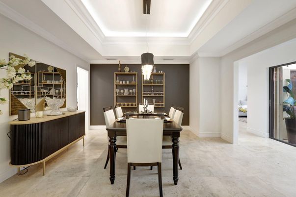 Dining room, Interior, Pendant Lights