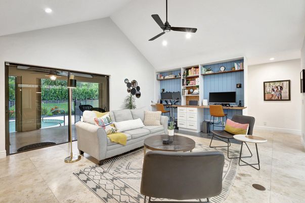 Home Office, Interior, Living room, Recessed Lighting