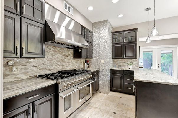 Interior, Kitchen, Pendant Lights, Recessed Lighting, Stainless Steel Appliances