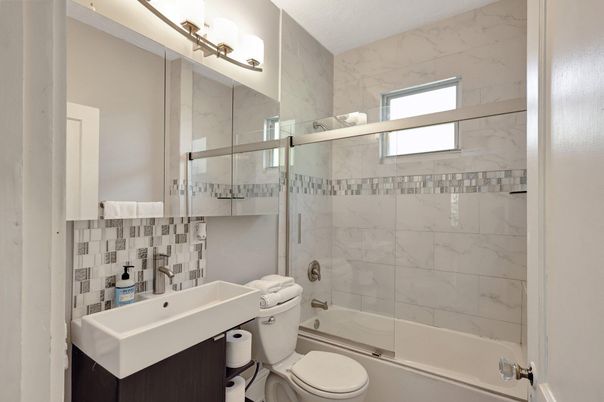 Bathroom, Glass Shower, Interior, Marble Walls