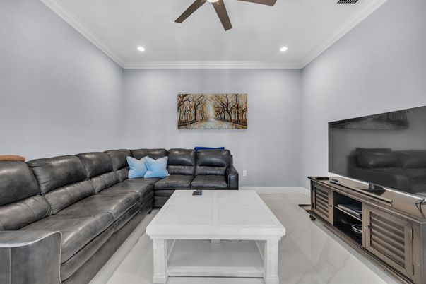 Interior, Living room, Marble, Recessed Lighting