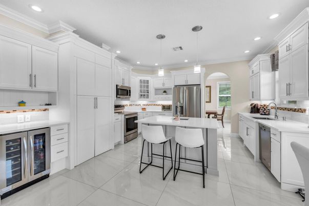 Interior, Kitchen, Pendant Lights, Recessed Lighting, Stainless Steel Appliances