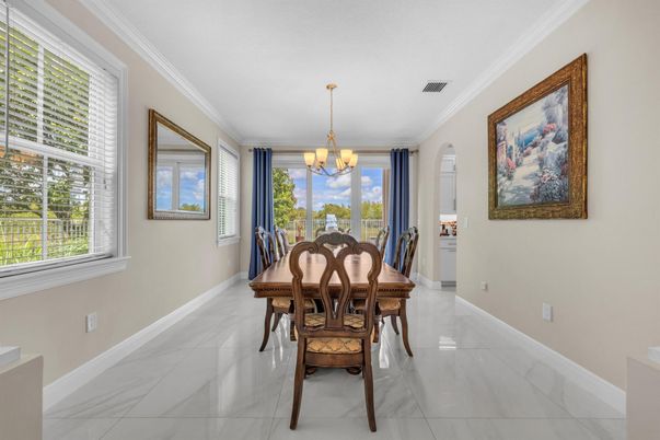 Chandelier, Dining room, Interior, Marble