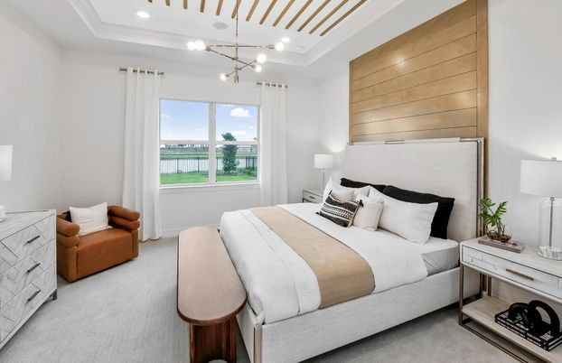 Bedroom, Interior, Pendant Lights, Recessed Lighting