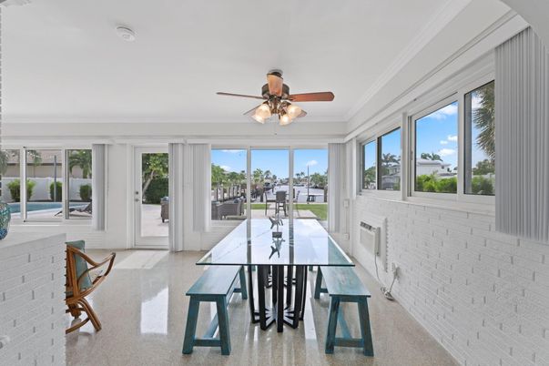 Dining room, Fireplace, Interior, Sun Room