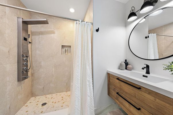 Bathroom, Interior, Recessed Lighting