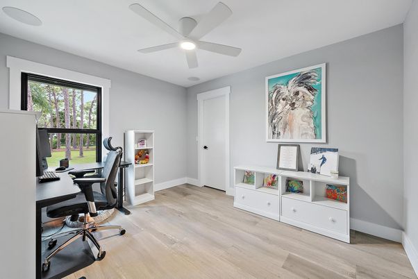 Home Office, Interior, Wood Texture Flooring