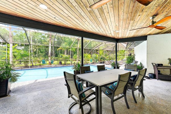 Dining room, Glass Ceilings, Interior, Pool, Sun Room, Wooden Ceilings