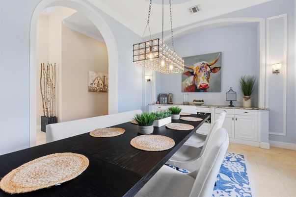 Dining room, Interior, Pendant Lights