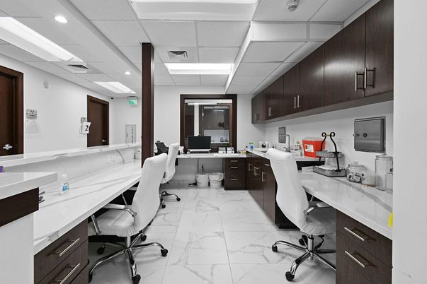 Home Office, Interior, Marble, Recessed Lighting