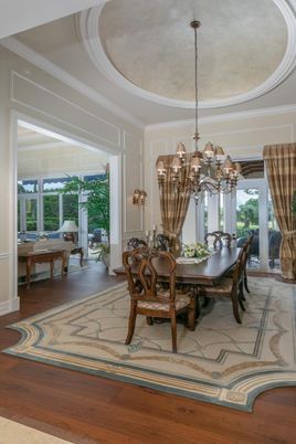 Chandelier, Dining room, Interior, Wood Texture Flooring