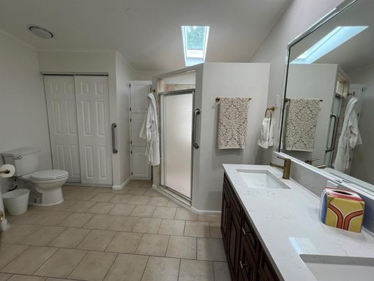 Bathroom, Dual Sink Vanities, Glass Shower, Interior