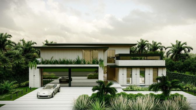 Exterior, Facade, Modern