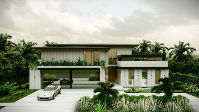 Exterior, Facade, Modern