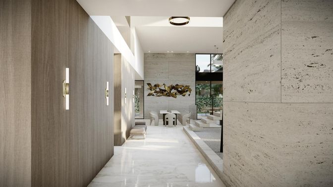 Interior, Marble, Stone Walls