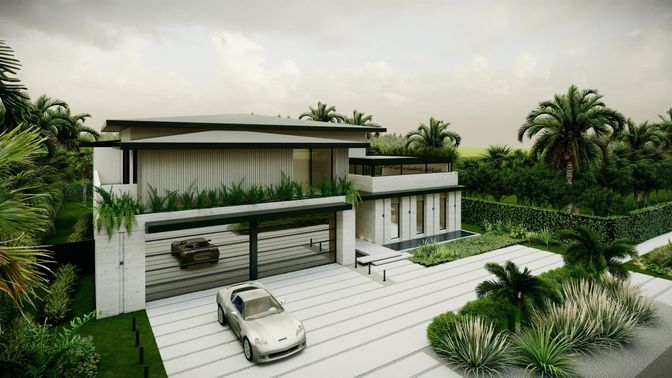 Exterior, Facade, Modern