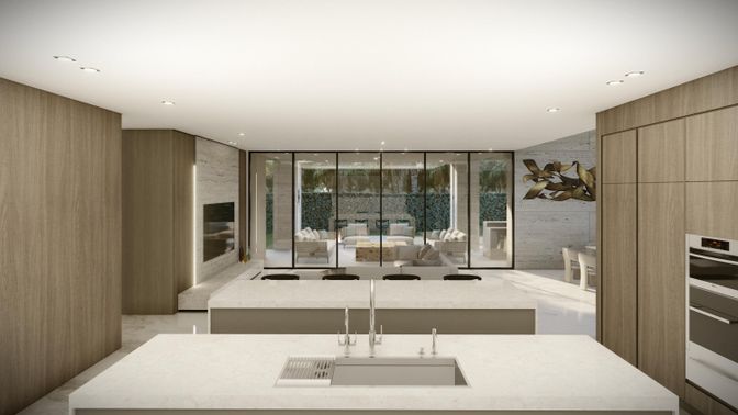 Interior, Kitchen, Recessed Lighting, Water