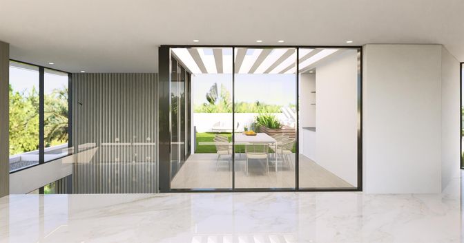 Interior, Marble, Recessed Lighting