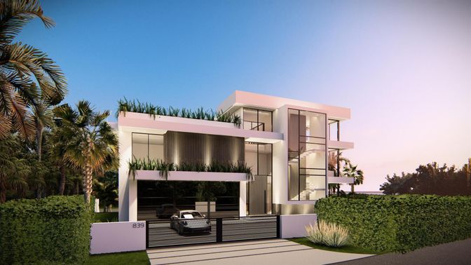 Exterior, Facade, Modern