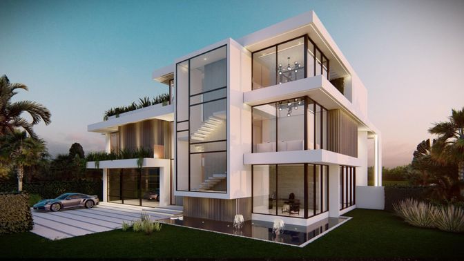 Backyard, Exterior, Facade, Modern
