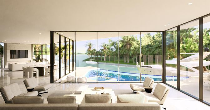 Interior, Living room, Recessed Lighting, Water