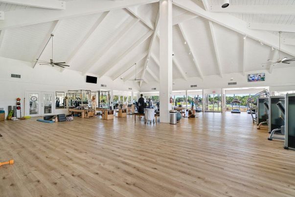 Fitness Equipment, Interior, Wood Texture Flooring