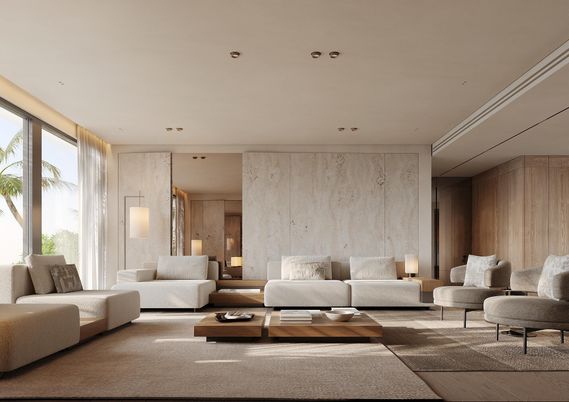 Interior, Living room, Recessed Lighting