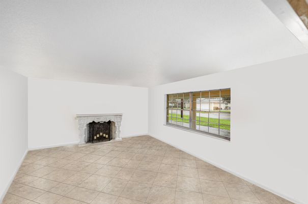 Empty room, Fireplace, Interior