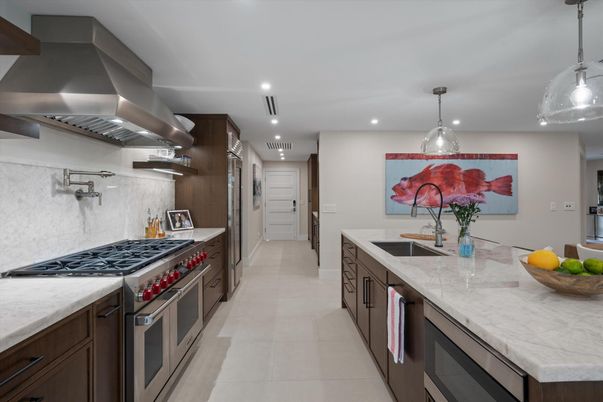 Interior, Kitchen, Pendant Lights, Recessed Lighting, Stainless Steel Appliances